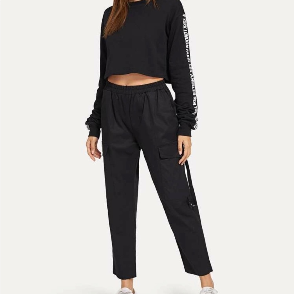 Black utility pants